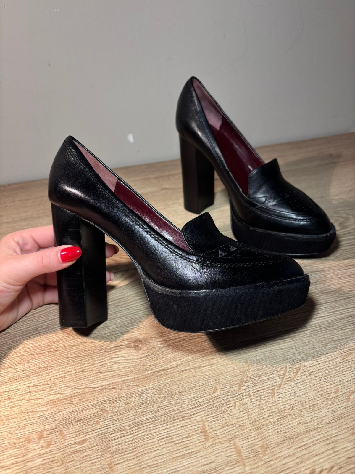 Marc by Marc Jacobs Platform Loafers Pumps EU 36, Kleding | Dames, Schoenen, Pumps, Zwart, Ophalen of Verzenden, Zo goed als nieuw