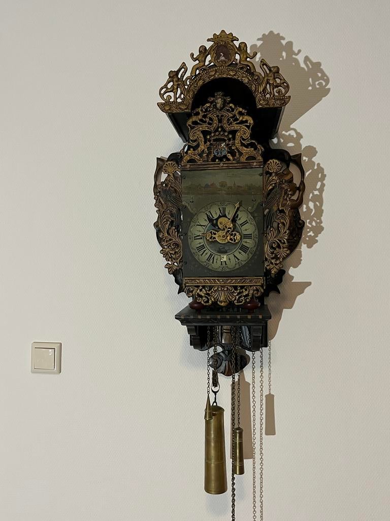 Antieke Friese Stoeltjesklok, Antiek en Kunst, Ophalen