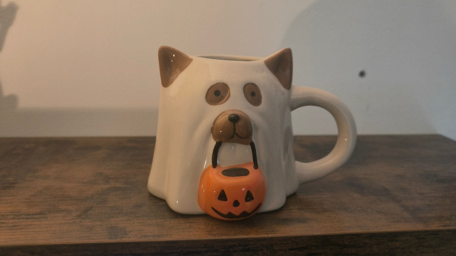 Leuke Halloween spookhond mok, Ophalen, Meerkleurig, Overige materialen, Zo goed als nieuw