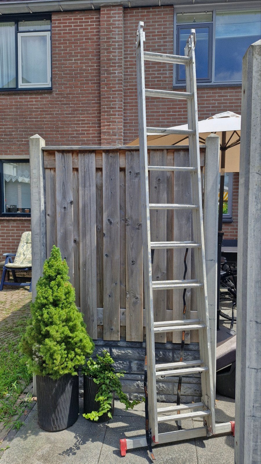 Uitschuifbare ladder, Doe-het-zelf en Verbouw, Ladders en Trappen, 4 meter of meer, Ophalen
