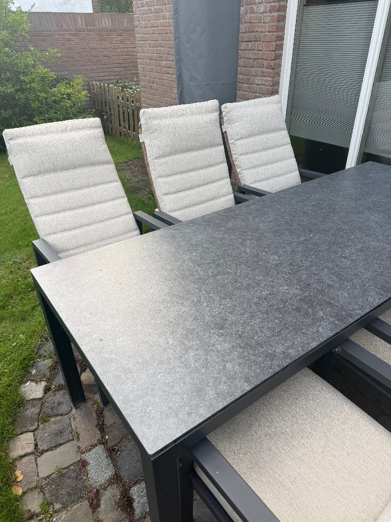Hartman tuinset 6 personen incl. kussens, Ophalen, Kunststof, Gebruikt, 6 zitplaatsen