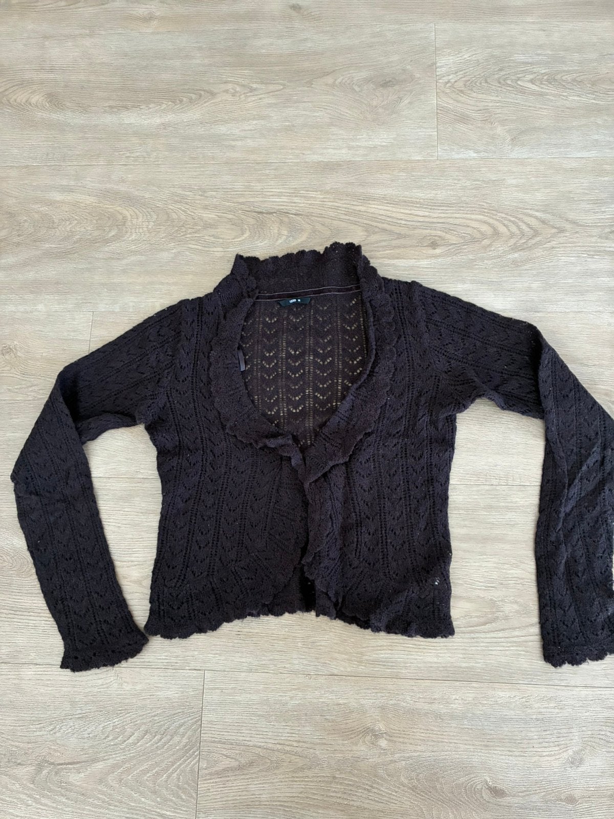 Bruin ajour vestje, Kleding | Dames, Maat 38/40 (M), Bruin, Ophalen of Verzenden, Zo goed als nieuw