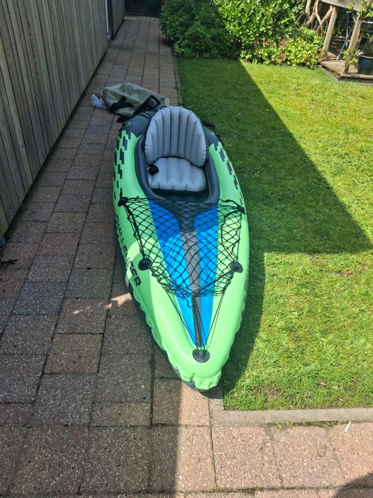 Intex Challenger K1 1-persoons opblaasbare kajak kano, Watersport en Boten, Ophalen of Verzenden, Opblaasbaar, Zo goed als nieuw