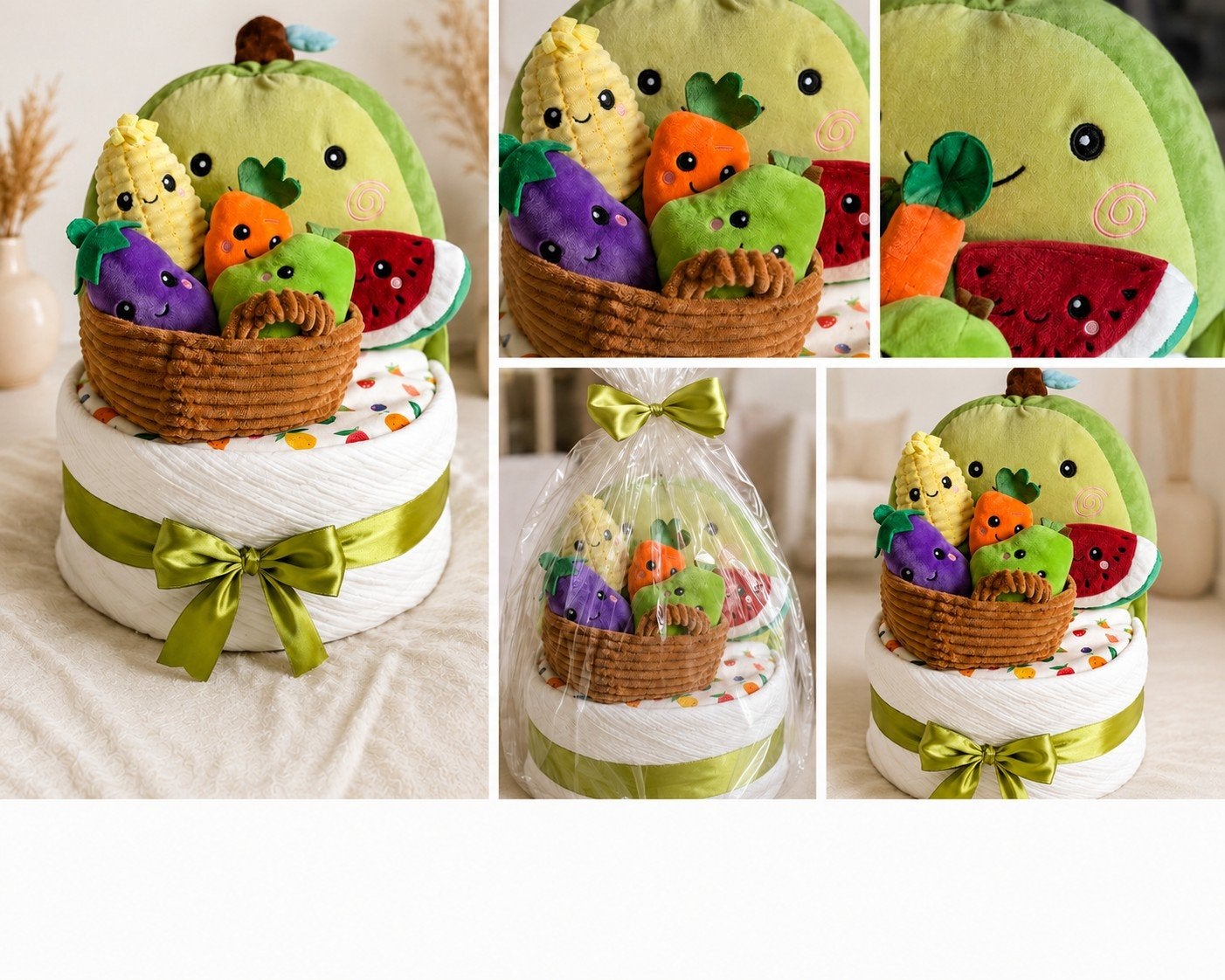 Designer Kraamcadeau Luiertaart met Avocado en Groenten, Ophalen of Verzenden