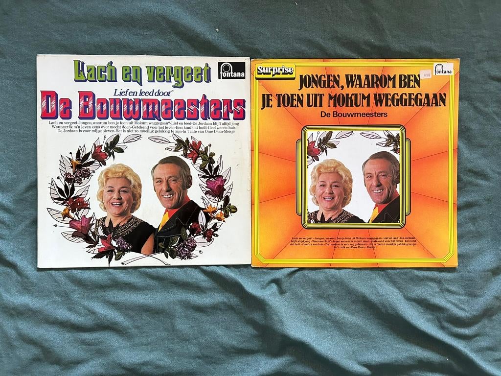 2 LP's De Bouwmeesters (ook per stuk te koop), Gebruikt, Ophalen of Verzenden, 1970 - 1979, Levenslied of Smartlap
