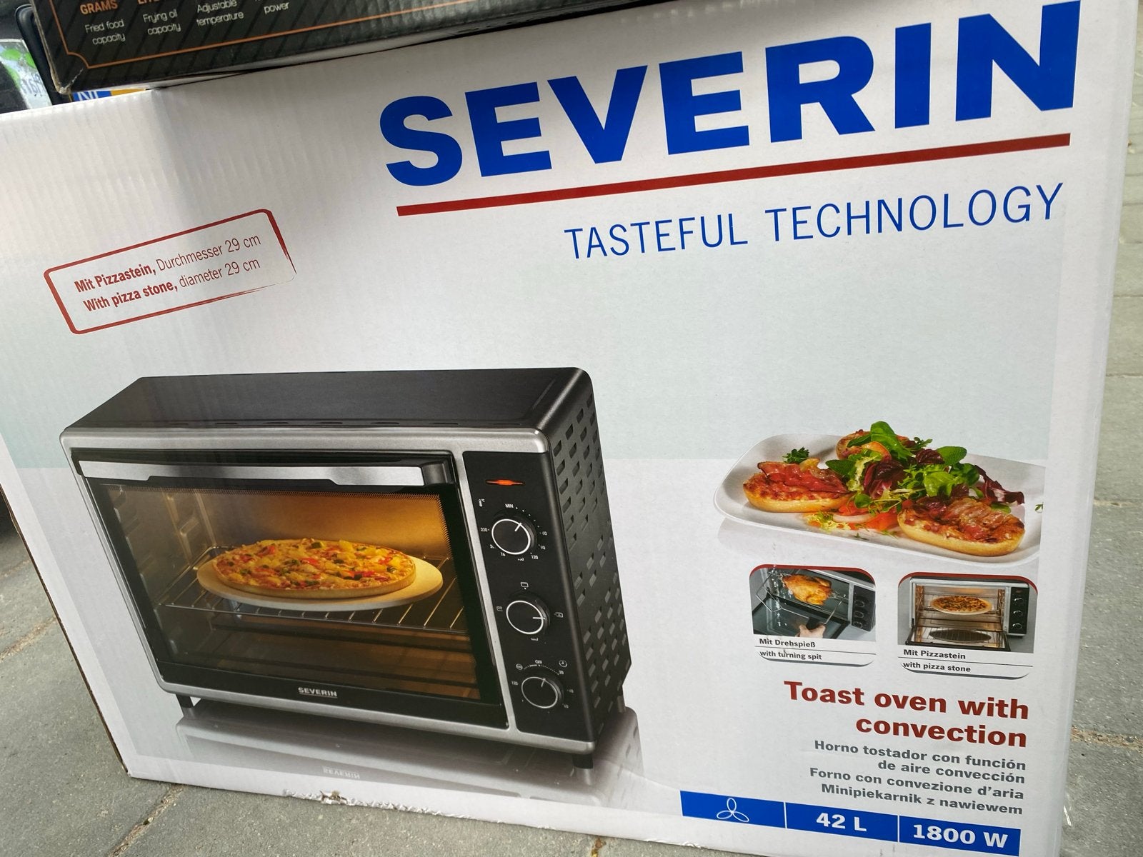 Severin Toastoven met heteluchtfunctie - 42L, 1800W, Witgoed en Apparatuur, Ovens, 45 tot 50 cm, Overige merken, Hete lucht, Nieuw