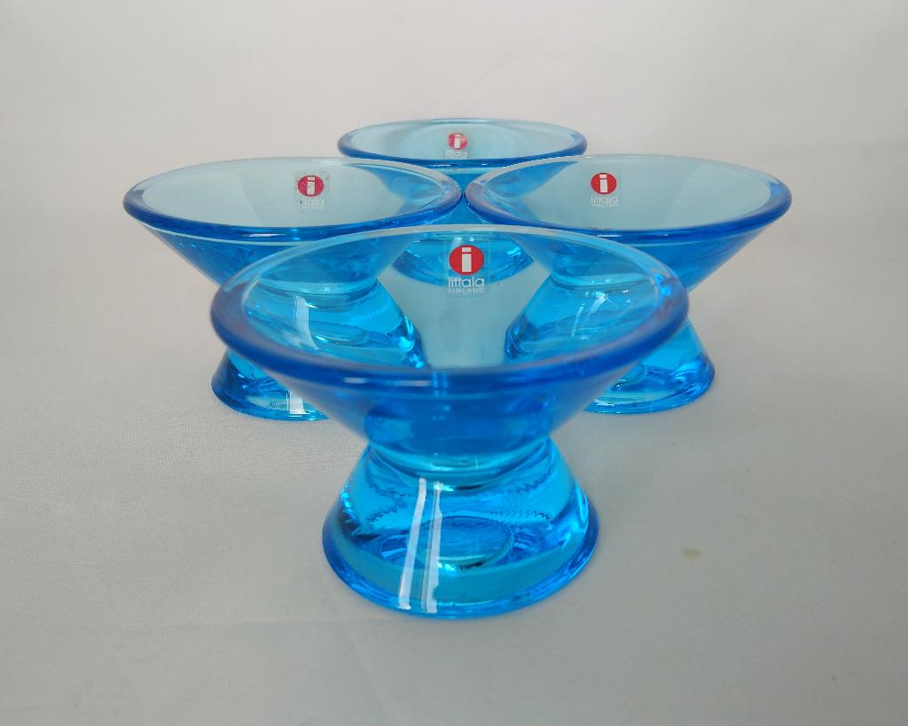 Iittala Kartio Votive (Kaj Franck) - blauwe kandelaars, Overige materialen, Blauw, Ophalen of Verzenden, Zo goed als nieuw
