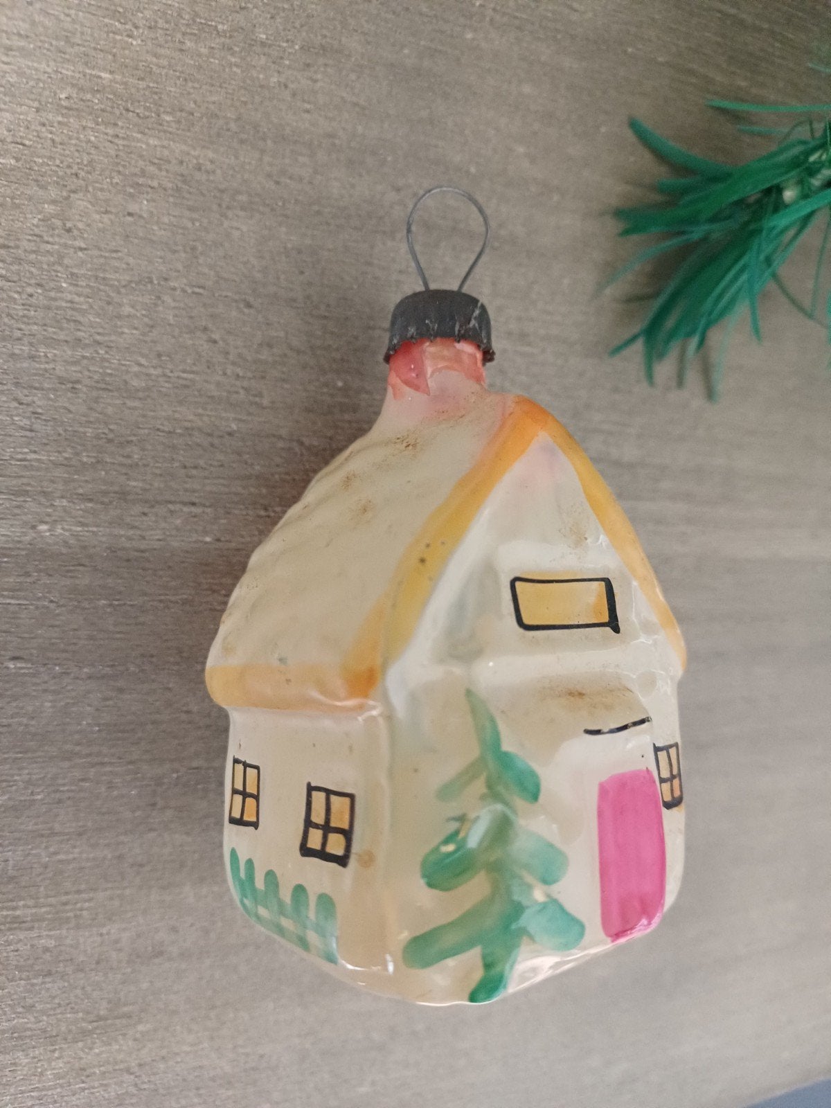 Oude kerstbal van glas, Diversen, Ophalen of Verzenden, Gebruikt