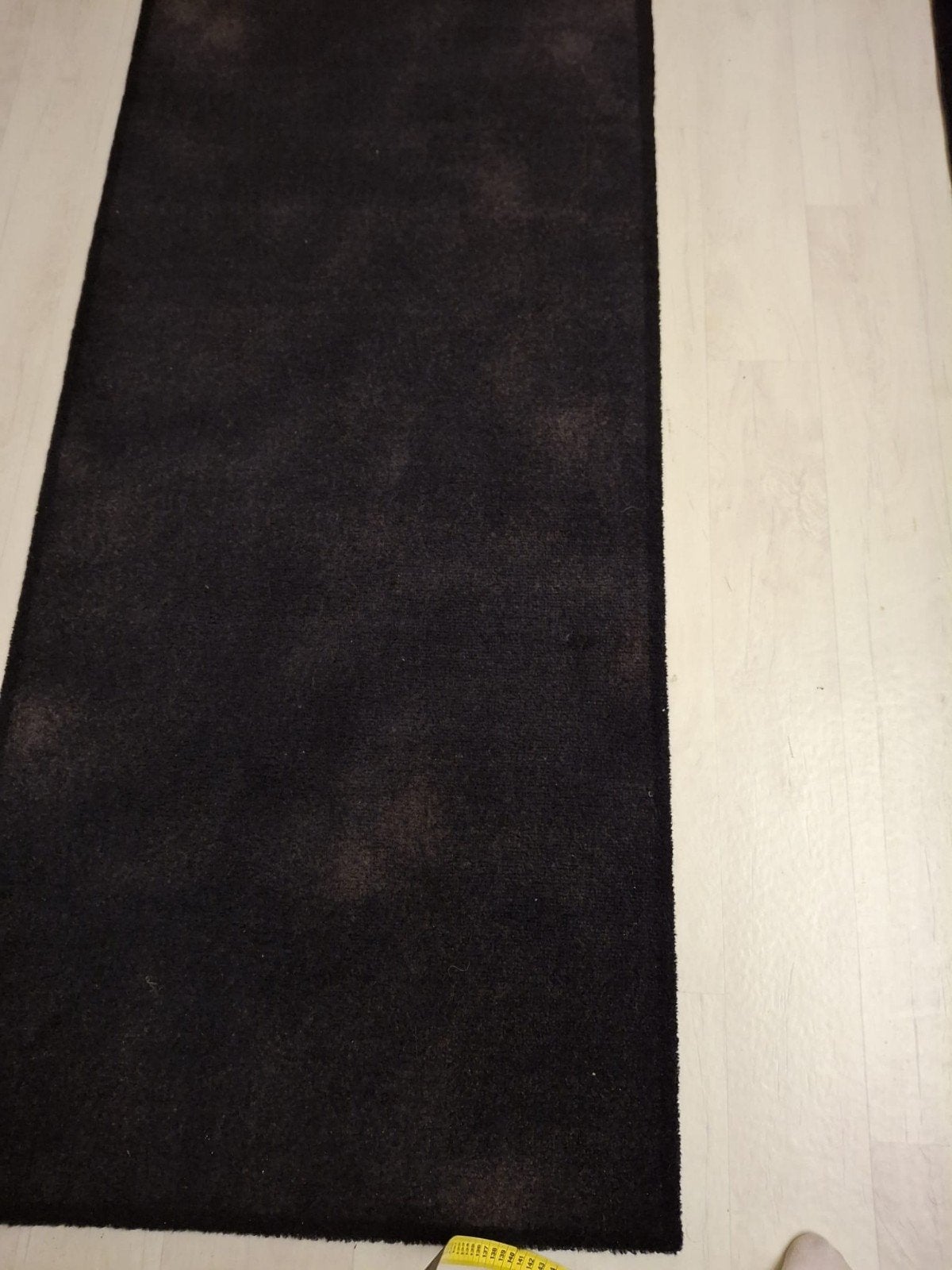 Zwarte Loper met Glans - Laagpolig 150x70 cm, Ophalen, Gebruikt, 100 tot 150 cm, Zwart