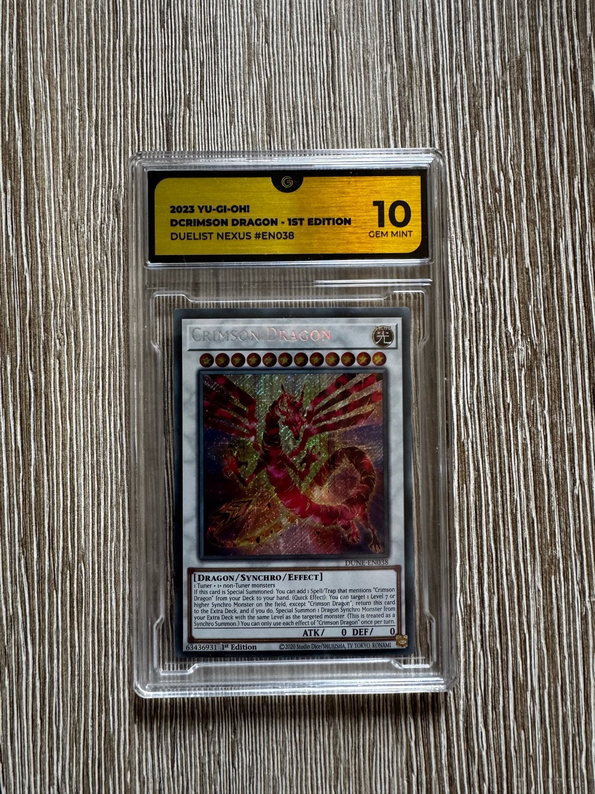 Yu-Gi-Oh! Crimson Dragon Duelist Nexus Gem Mint 10 Nieuw!, Hobby en Vrije tijd, Verzamelkaartspellen | Yu-gi-Oh!, Ophalen of Verzenden