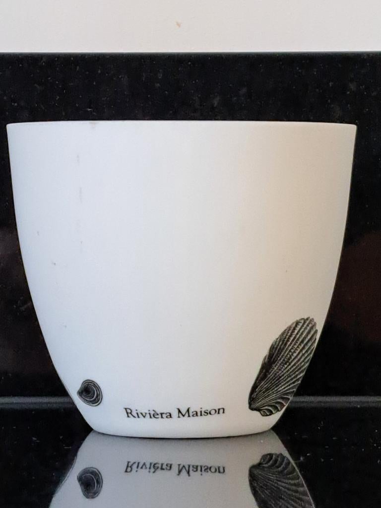 Riviera Maison waxinelichtje met schelpenprint, Huis en Inrichting, Woonaccessoires | Kandelaars en Kaarsen, Ophalen of Verzenden