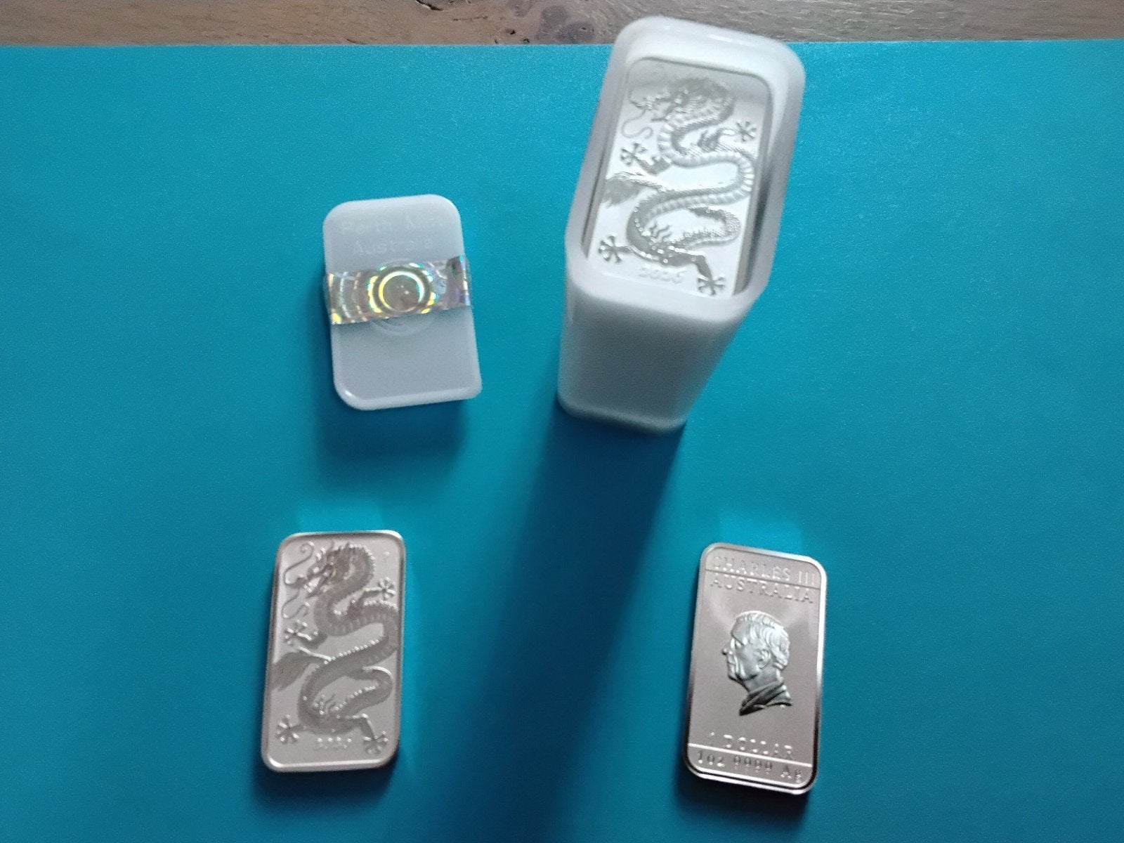 #Rectangle #Dragon 2026 zilver 1 ounce .999 muntbaar BU, Postzegels en Munten, Ophalen of Verzenden, Zilver