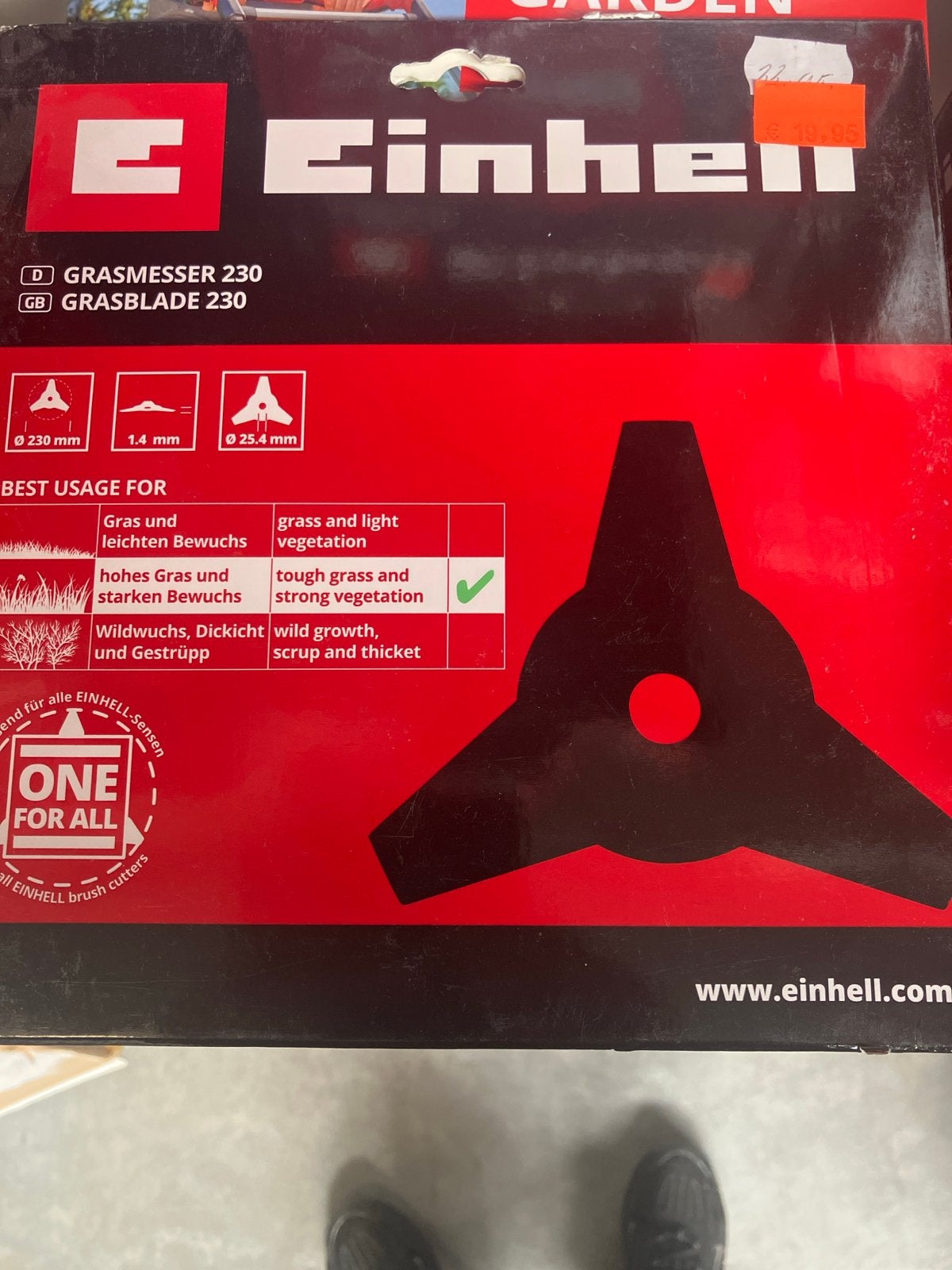 Einhell Grasmaaier Mes Grasmesser 230 - Nieuw, Ophalen of Verzenden, Nieuw