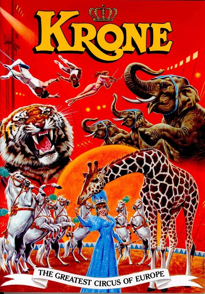 Circus Krone informatie boekje., Gelezen, Ophalen of Verzenden, Uitgever: Krone eigen beheer, Overige onderwerpen