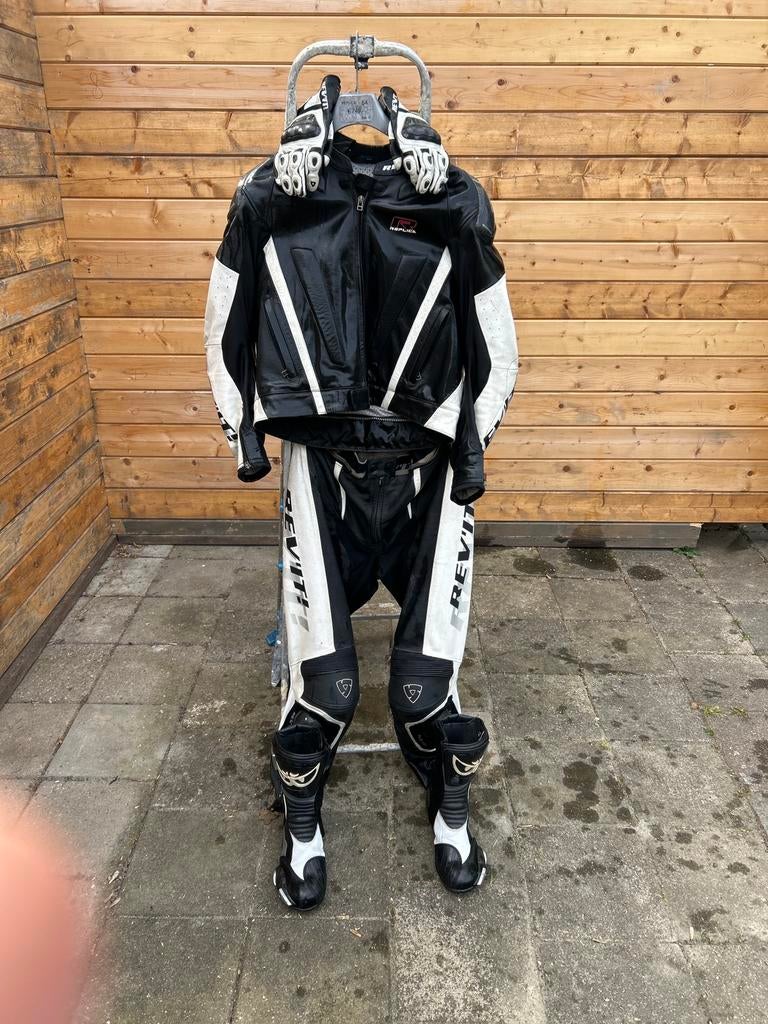 Rev’it Lerenmotorpak compleet, Motoren, Kleding | Motorkleding, Combipak, Tweedehands, Ophalen