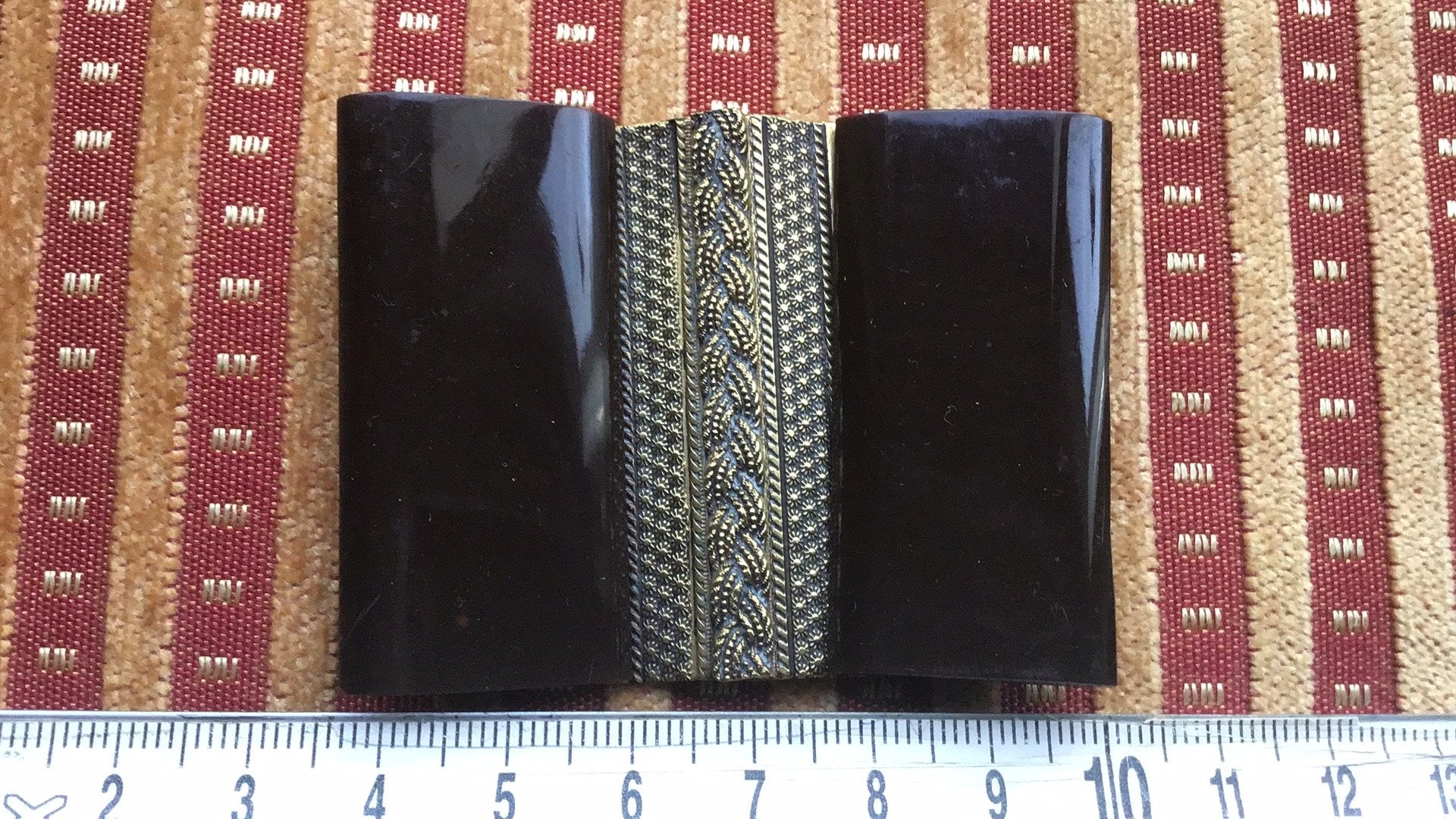 Gesp voor riem bakaliet met brons, middeleeuws, fantasie,, Ophalen of Verzenden, Gedragen, Bruin, Losse buckle of gesp