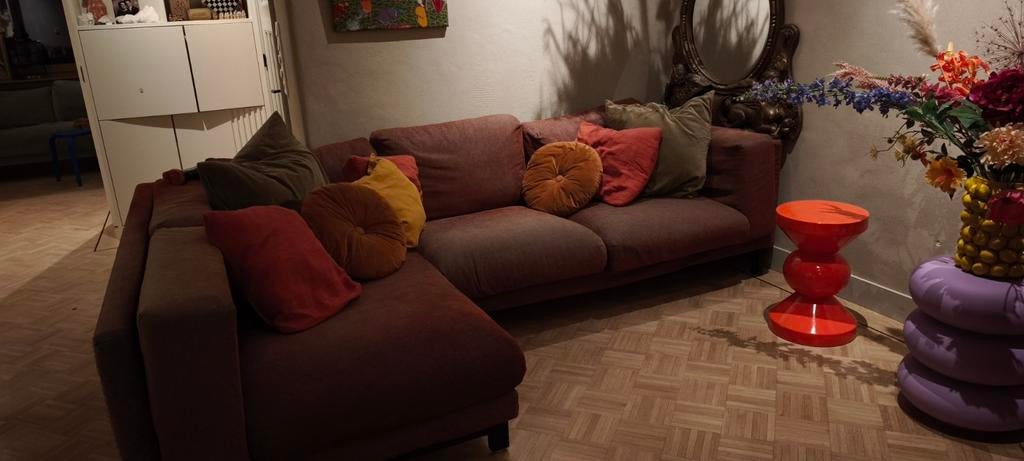 IKEA Nockeby bank - Comfortabele en ruime hoekbank, Modern, Comfortabel, 250 tot 300 cm, Gebruikt, 100 tot 125 cm