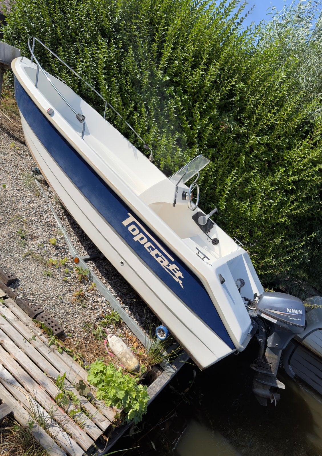 Te koop Topcraft 420 consoleboot 6 pk met gratis trailer, Gebruikt, Buitenboordmotor, 6 pk, Trailer