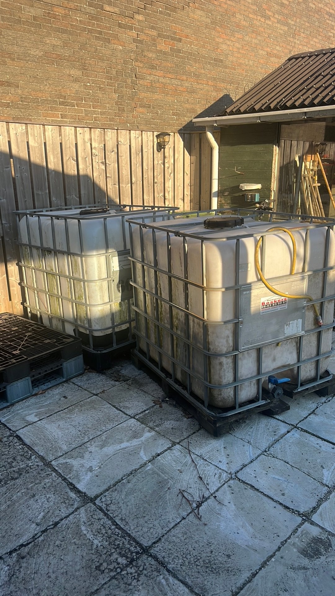 2x IBC vaten, Ophalen, Zo goed als nieuw