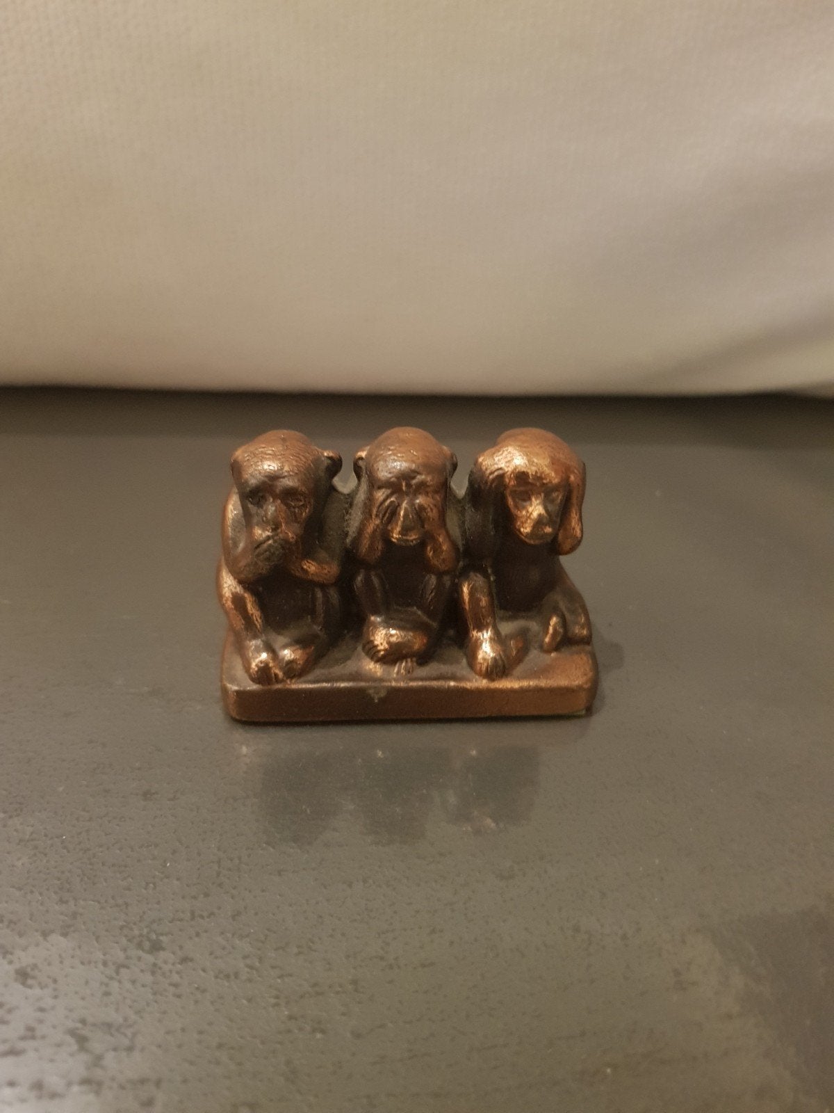 Klein vintage beeldje. Horen, Zien en zwijgen ., Ophalen, Zo goed als nieuw, Dier