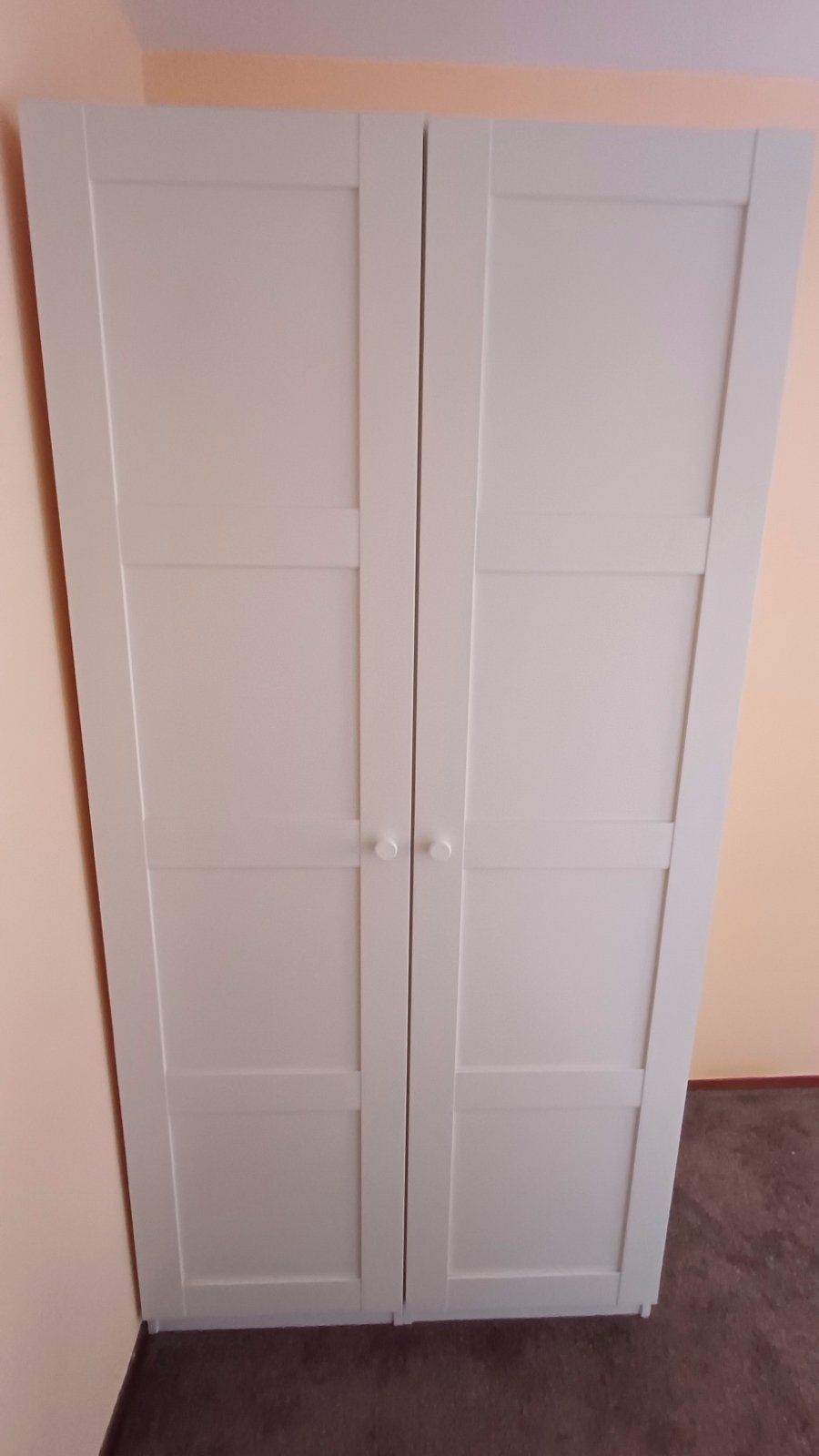 Witte pax (Ikea) kledingkast met planken en hangruimte, Ophalen, Gebruikt, 50 tot 100 cm, 150 tot 200 cm