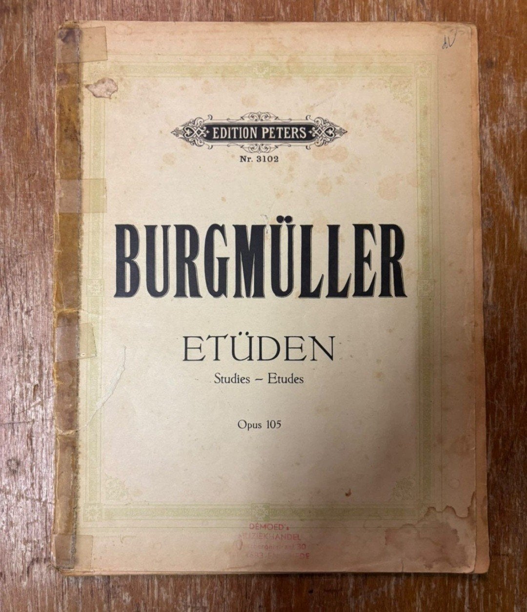 Vintage Bladmuziek: Burgmüller Etüden (Opus 105) – Edition P, Muziek en Instrumenten, Gebruikt, Klassiek, Ophalen of Verzenden