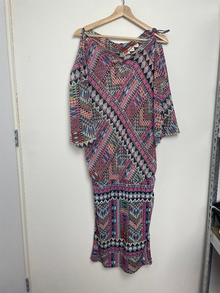 Tessa Koops bohemian tuniek jurk maat XL roze geometrisch, Kleding | Dames, Herenstraat 15C / 29, 1015 BZ Amsterdam, Tessa Koops Wholesale B.V.