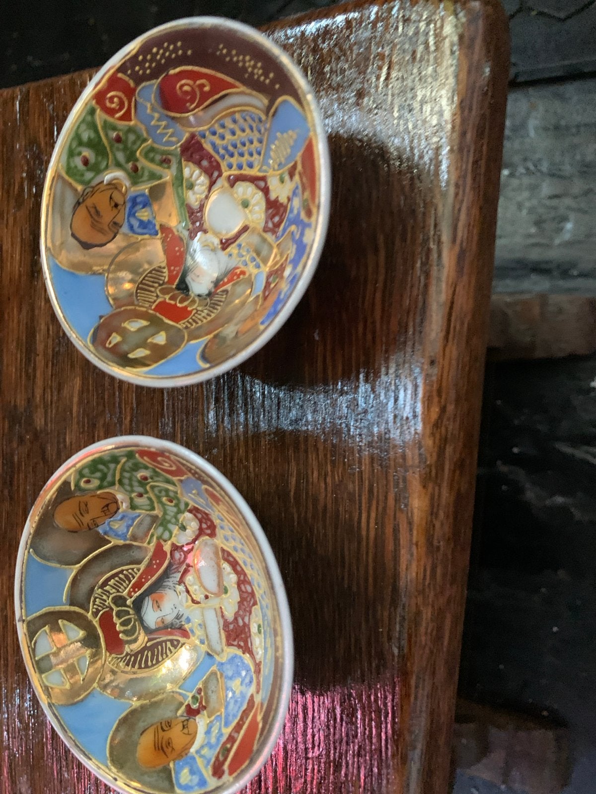 Set van 5-antieke Japanse Satsuma theekopjes, Ophalen of Verzenden