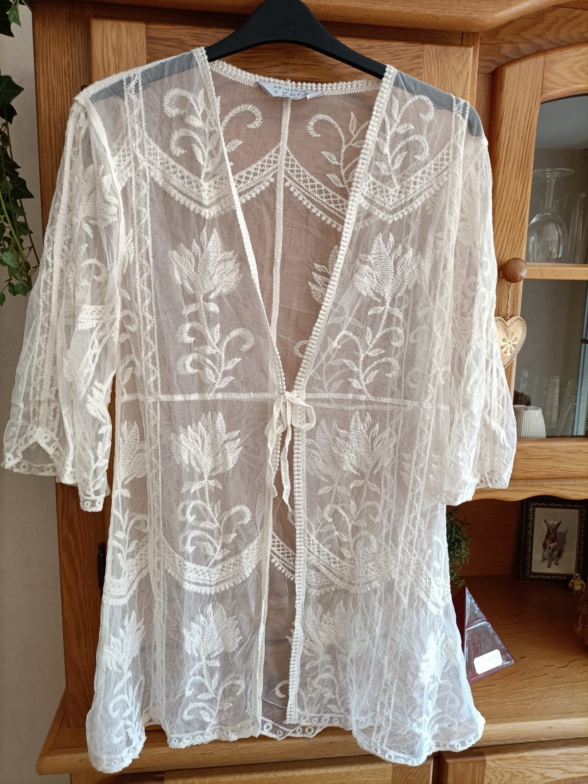 Primark Kanten Kimono / Vestje - S, Ophalen of Verzenden, Zo goed als nieuw, Maat 36 (S), Wit