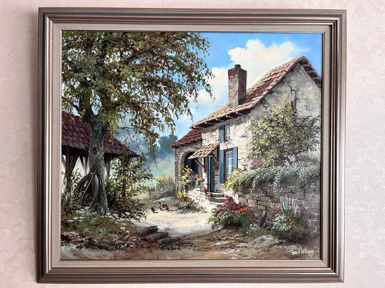Olieverfschilderij Reint Withaar, Antiek en Kunst, Kunst | Schilderijen | Klassiek, Ophalen, Doek, Realistisch, Gesigneerd