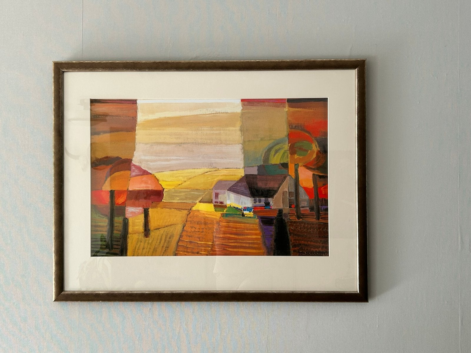 Reproductie Ton Schulten, Ophalen, Zo goed als nieuw, 50 tot 75 cm, Schilderij