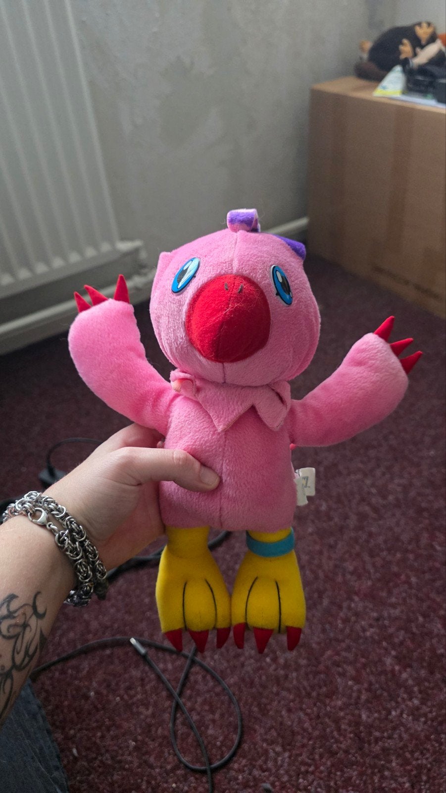 Digimon Biyomon knuffel - Roze vogel Digimon plushie, Ophalen, Overige merken, Overige karakters, Overige typen