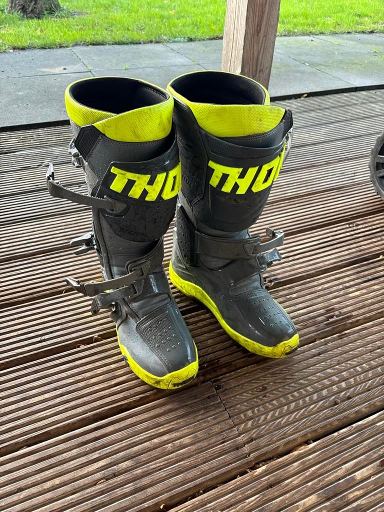 THOR Motorcross Laarzen - Zwart/Geel, Motoren, Kleding | Motorkleding, Ophalen of Verzenden, Nieuw zonder kaartje, Heren, Laarzen