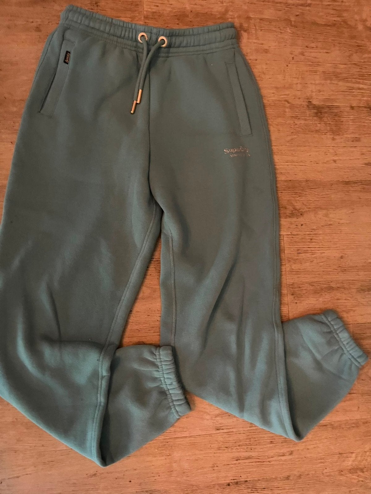 Superdry Vintage joggingbroek, Ophalen, Blauw, Zo goed als nieuw, Maat 36 (S)