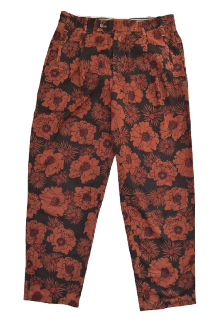 Myths broek, pantalon, flowers, roest bruin, Mt. M, Kleding | Dames, Maat 38/40 (M), Verzenden, Zo goed als nieuw, Lang