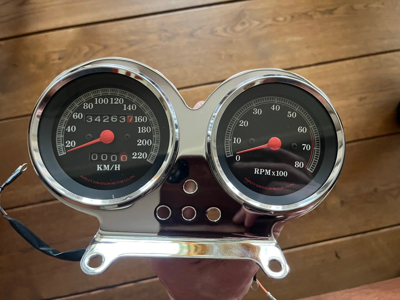 Harley Davidson tellerset met bracket., Motoren, Onderdelen | Harley-Davidson, Ophalen of Verzenden, Gebruikt