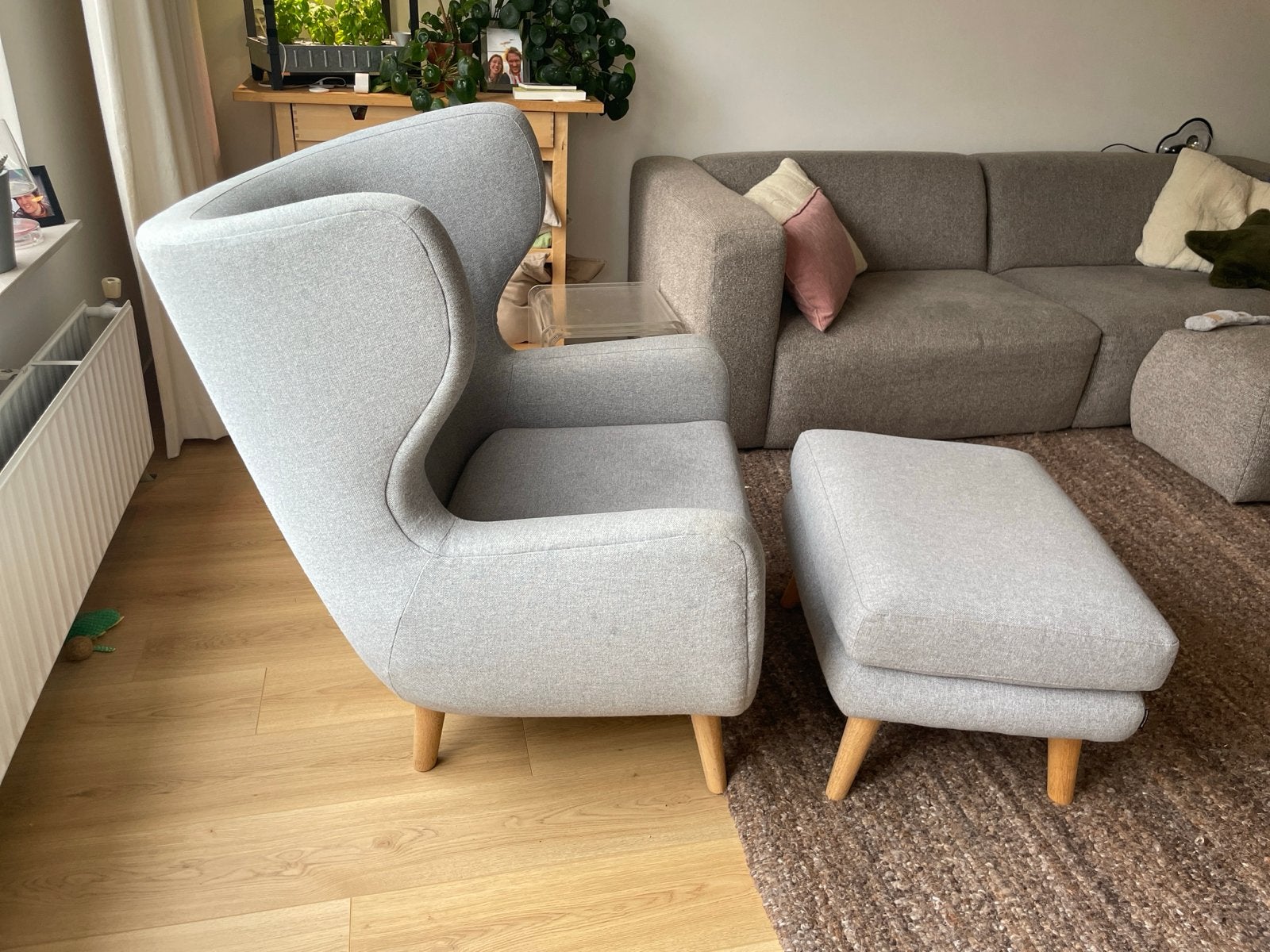 Sofacompany fauteuil met voetenbank, Ophalen, Gebruikt, Scandinavisch, Eén
