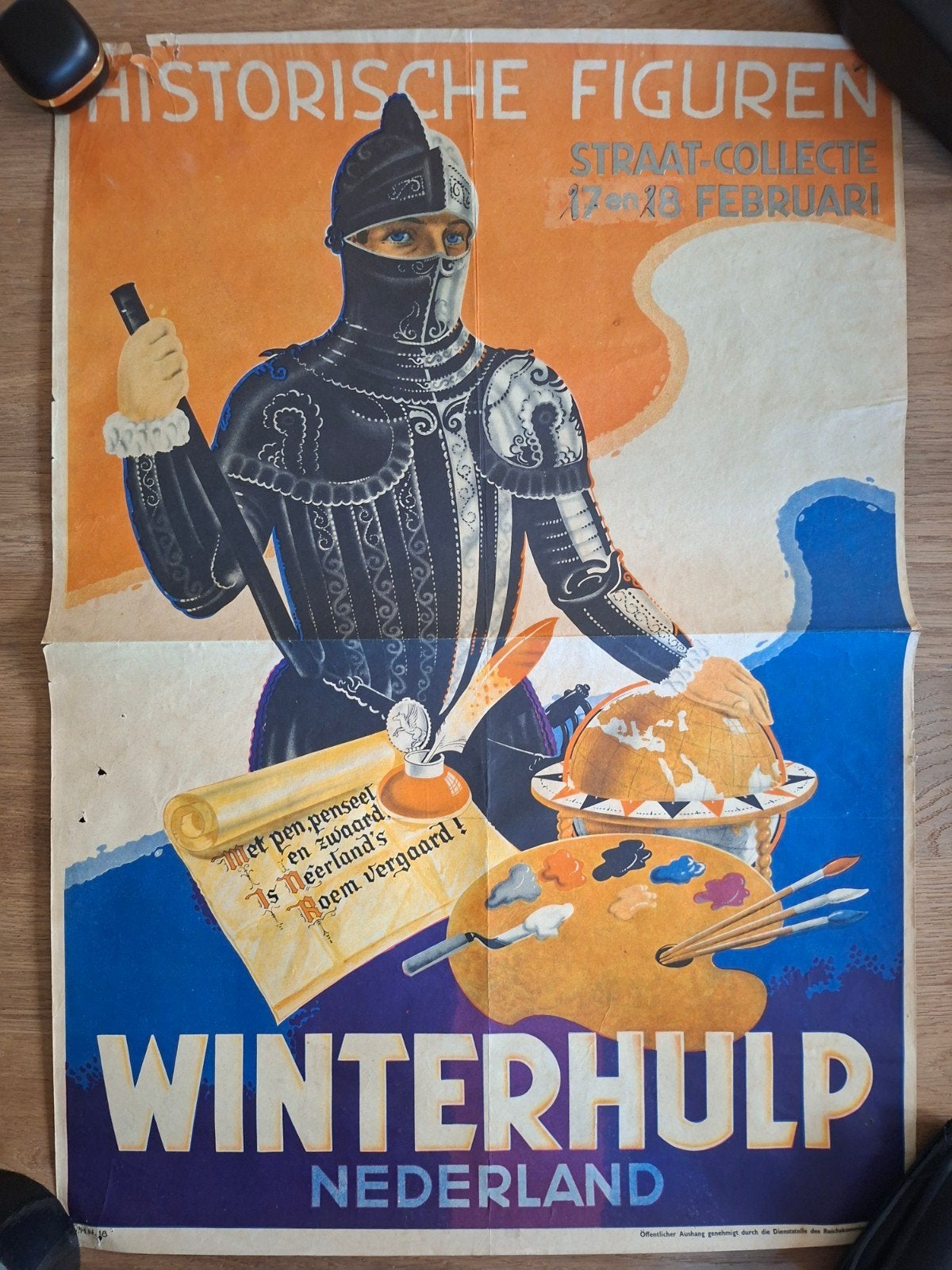 Affiche Winterhulp Nederland (WHN) - Historische Figuren, Verzamelen, Ophalen of Verzenden, Nederland