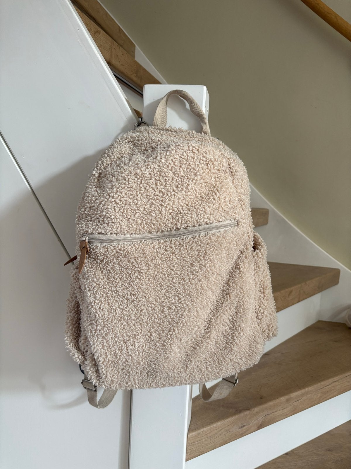 Jollein Luiertas/rugzak Boucle - Naturel, Ophalen, Overige merken, Zo goed als nieuw, Bevestiging voor kinderwagen