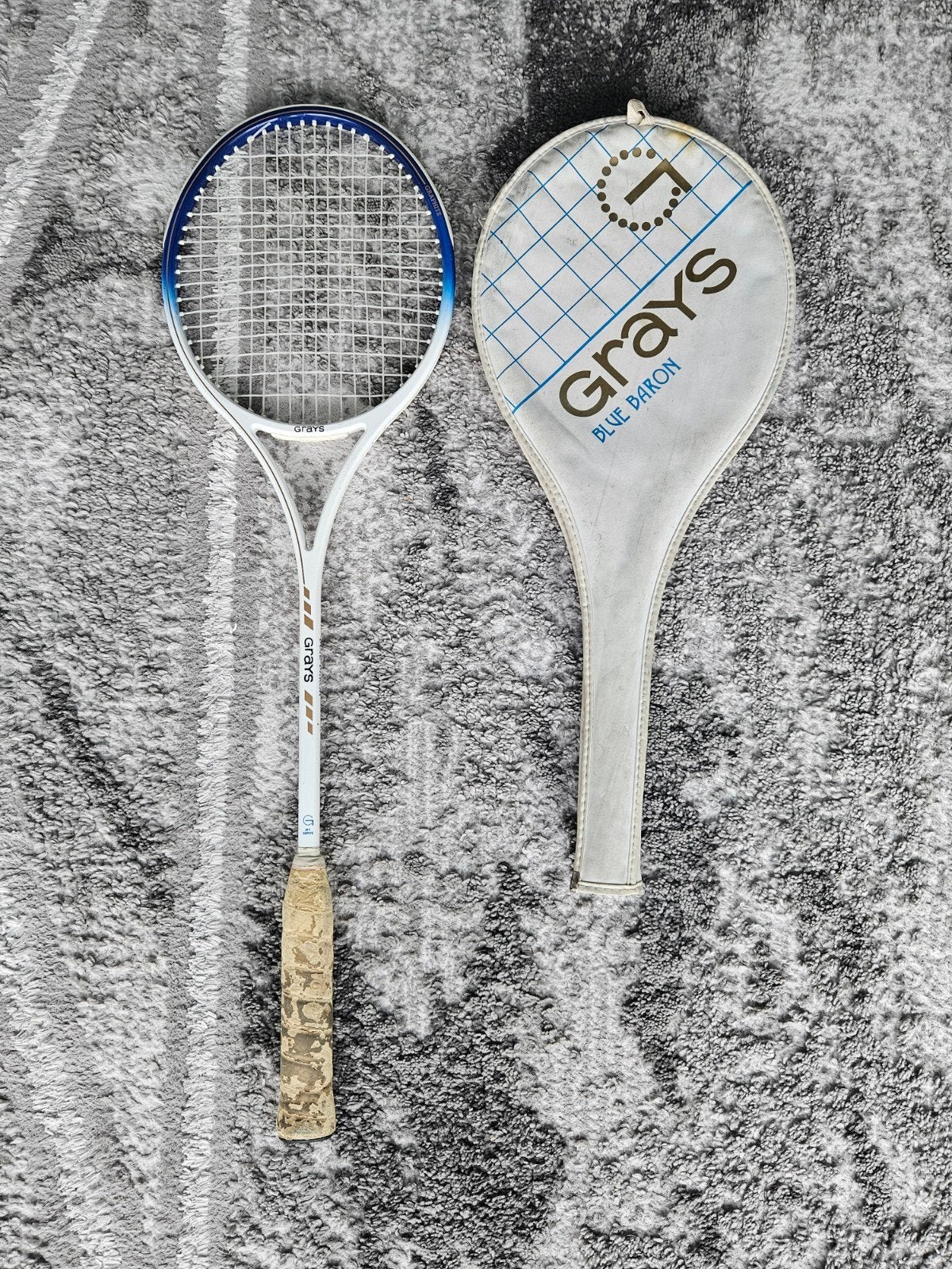 Vintage Grays "Blue Baron" Squashracket - Cambridge Klassiek, Sport en Fitness, Squash, Gebruikt, Racket, Ophalen of Verzenden