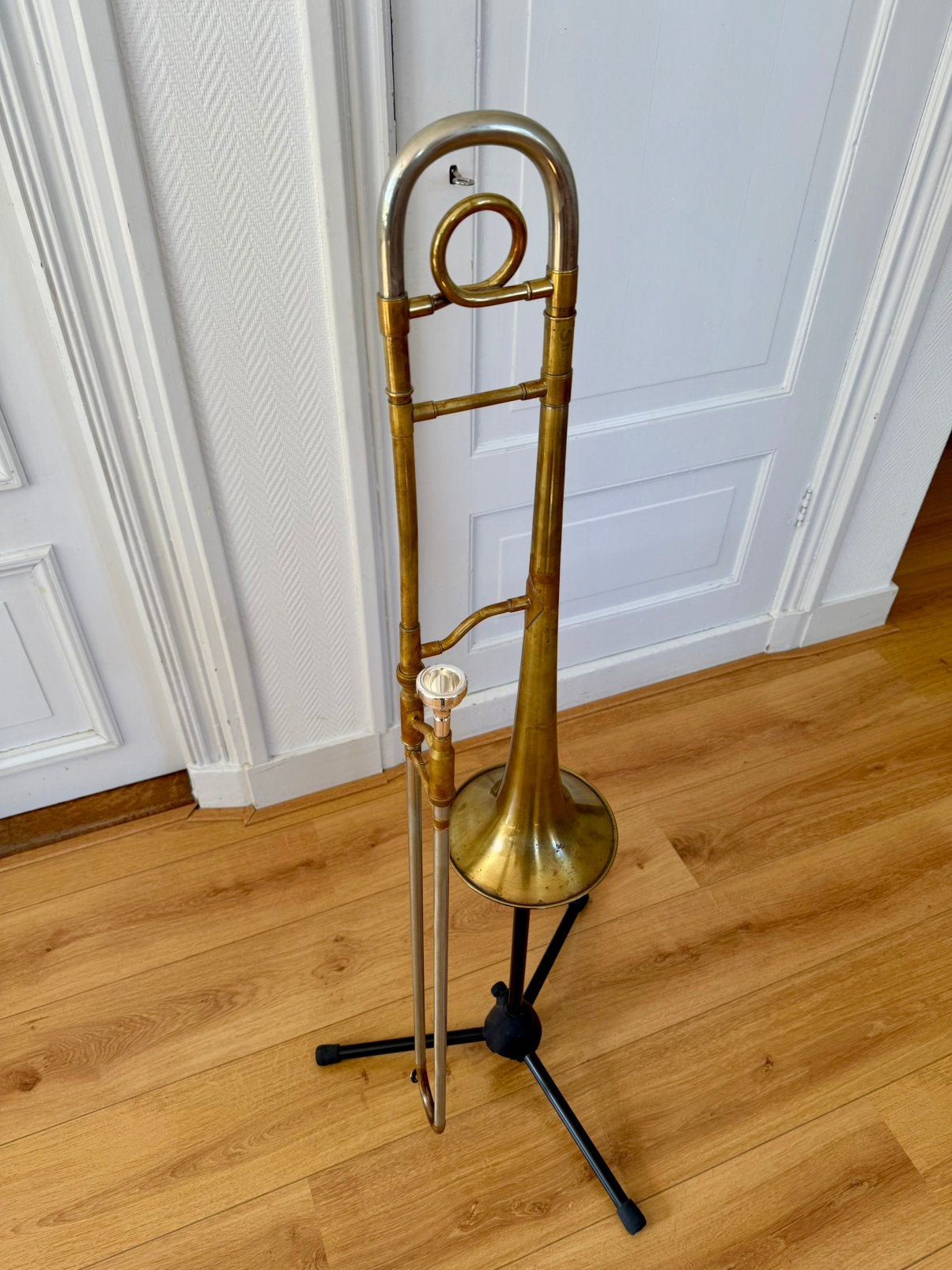 Zeldzame B.A.C. Custom Trombone, Ophalen, Gebruikt, Tenor, Met koffer