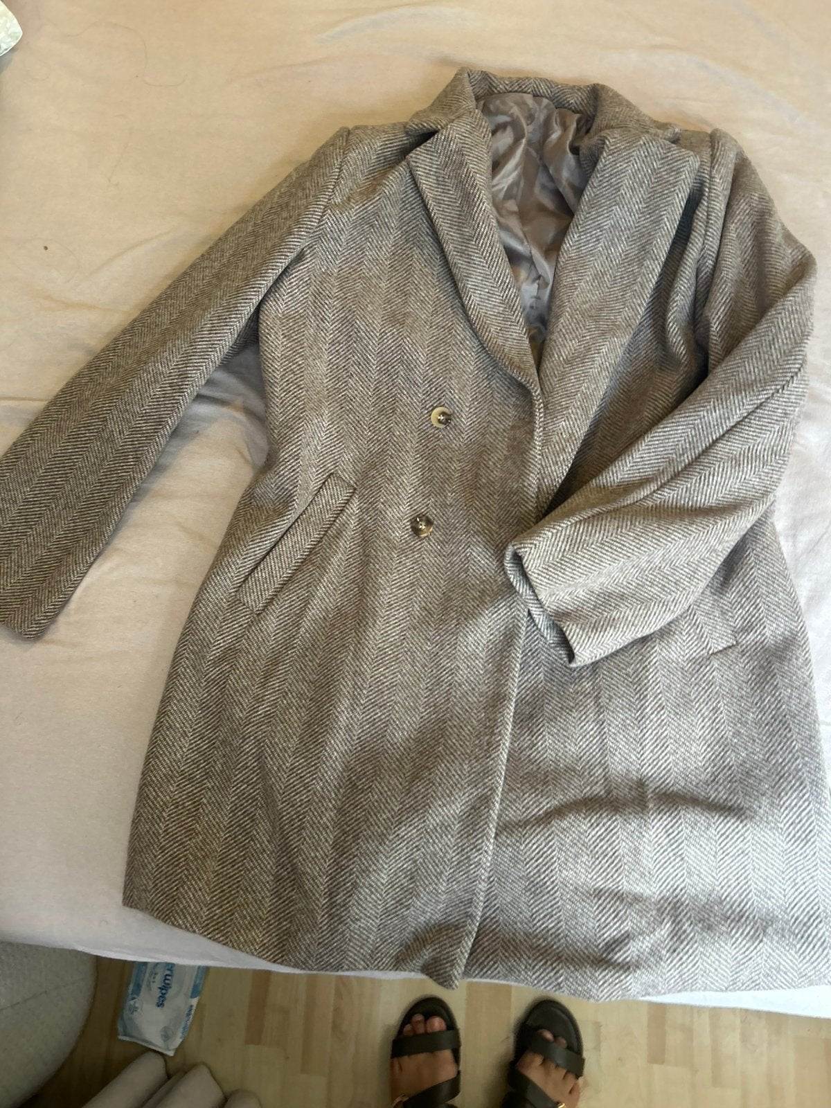new coat never worn, Ophalen of Verzenden, Zo goed als nieuw, Bruin