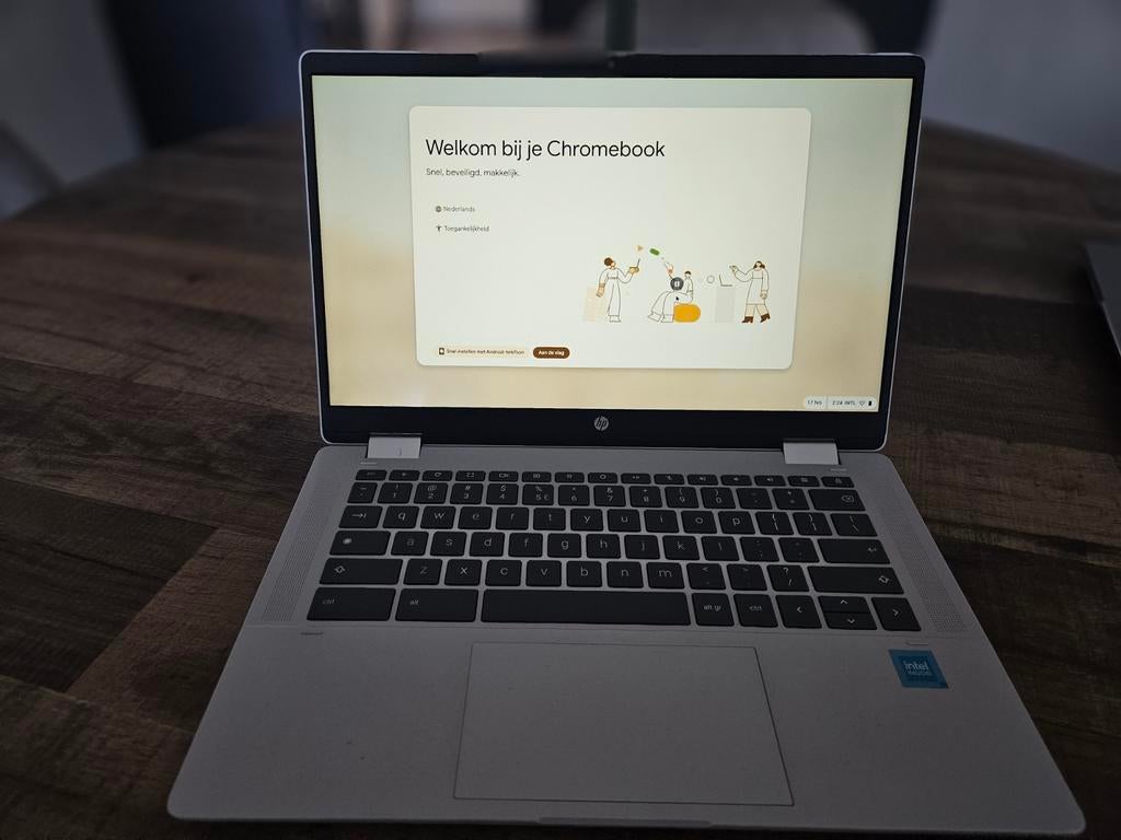 HP Chromebook, Ophalen, Qwerty, Touchscreen, 128 GB
