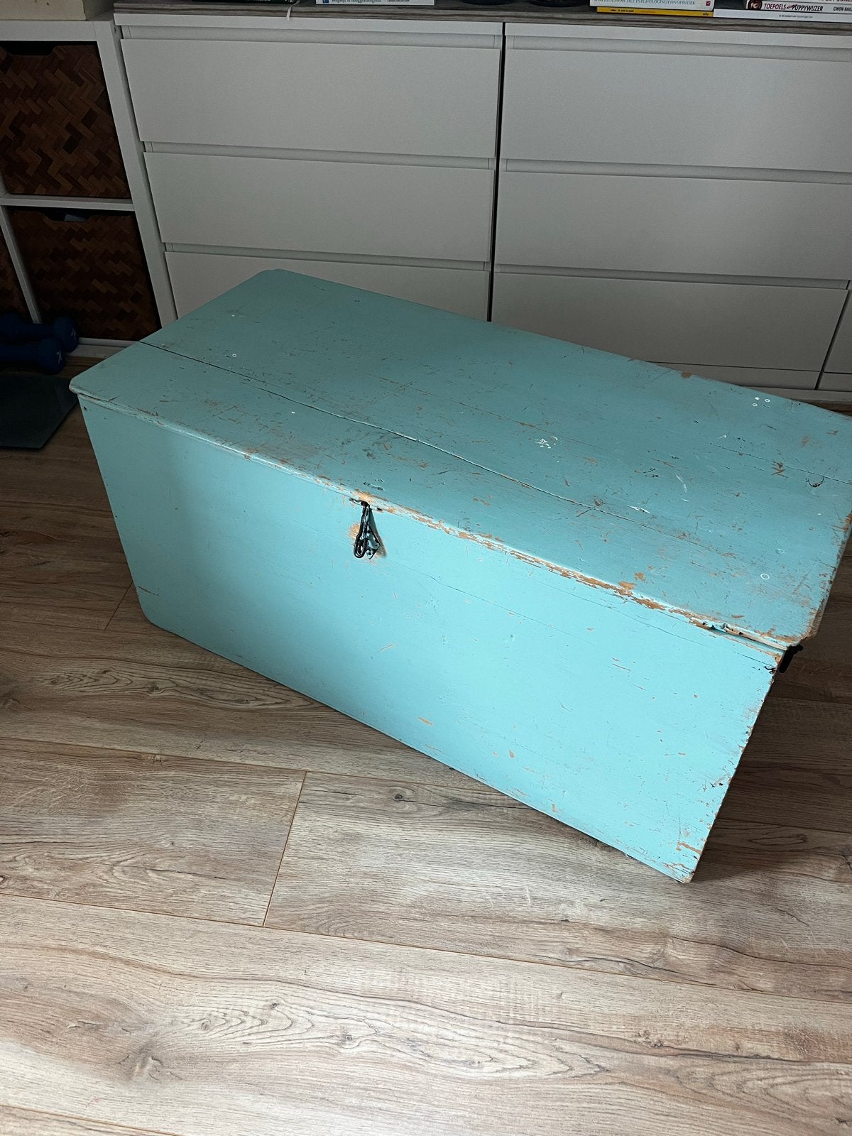 Houten kist - opbergkist - speelgoedkist - 98x46 cm, Ophalen, Gebruikt, 50 tot 100 cm, 5 – 50