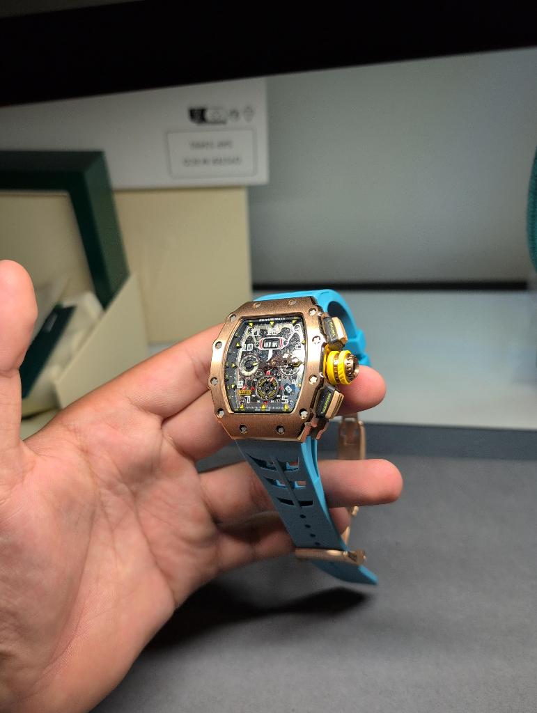 richard mille 11-03 tiffany blue, Ophalen of Verzenden, Nieuw, Staal, Overige merken