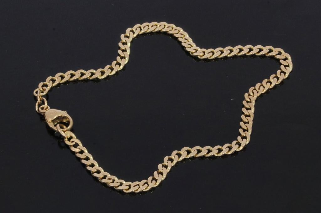 Gourmet 14k gouden schakel armband massief dames heren, Voordeelsieraden, Verzenden, Zo goed als nieuw, Met edelsteen