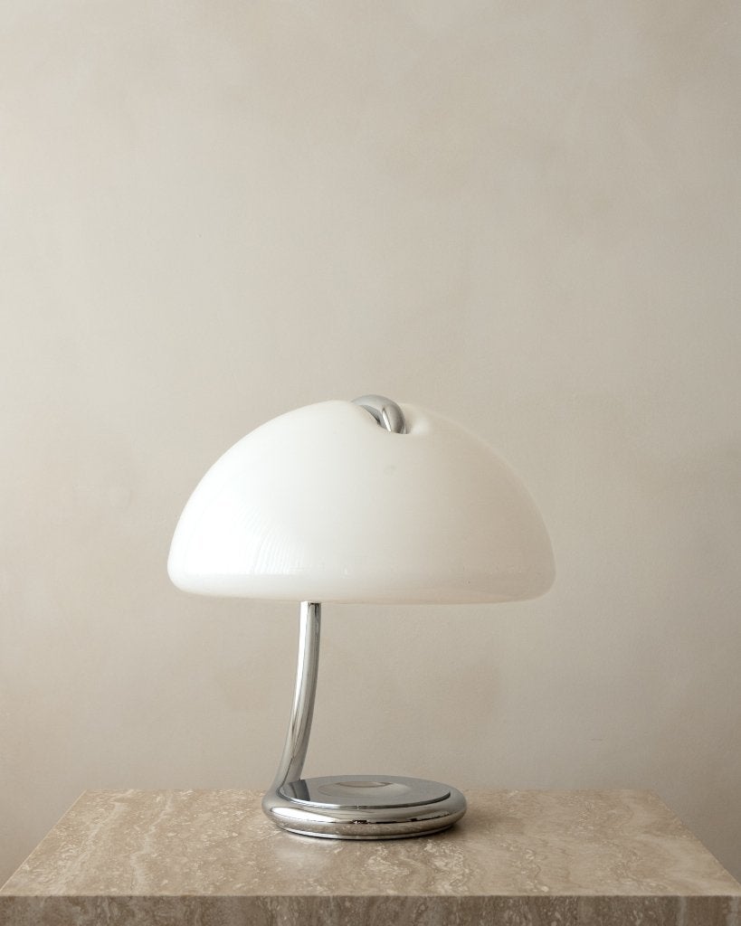 Vintage Italiaanse Serpente 599 Tafellamp Martinelli Luce, 50 cm, Overige merken, Vintage, Paddenstoellamp