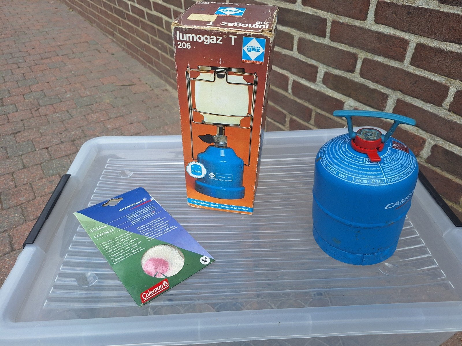 camping gas lamp, Ophalen, Zo goed als nieuw