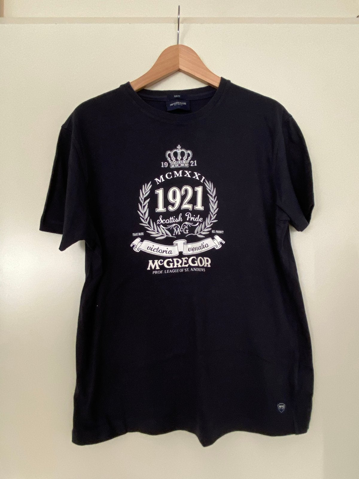 McGregor T-shirt met print - Maat L, Ophalen of Verzenden, Zo goed als nieuw, Maat 52/54 (L), Blauw