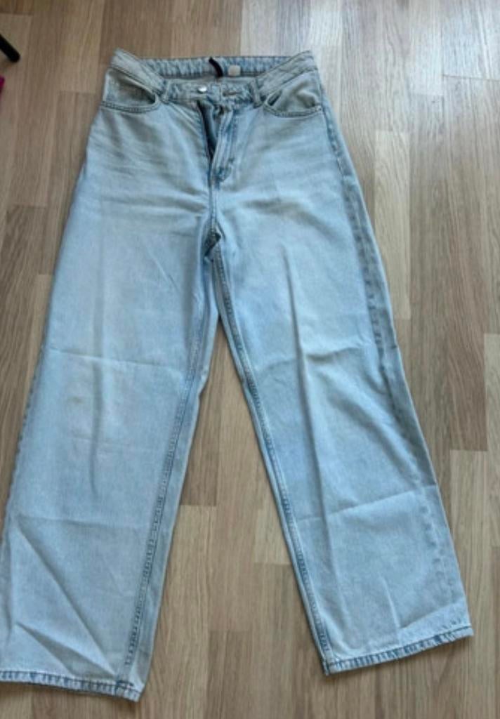 Wide leg jeans maat 34/XS, Ophalen of Verzenden, Zo goed als nieuw, Blauw, W27 (confectie 34) of kleiner